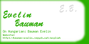 evelin bauman business card